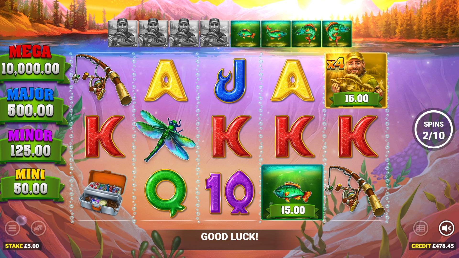 बड़ी पकड़ बास मछली पकड़ने