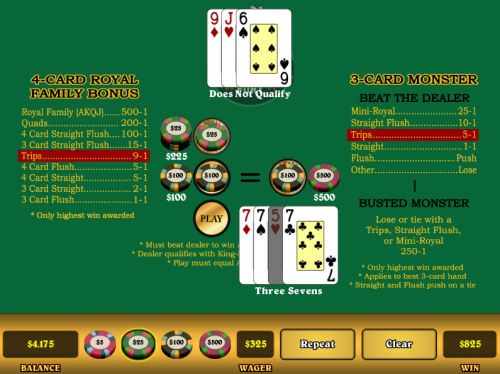 3 कार्ड रोष उदाहरण