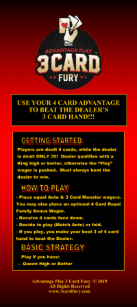 रैक कार्ड का अगला भाग