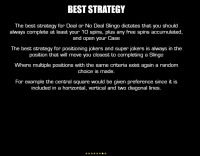 स्लिंगो डील या नो डील नियम 7