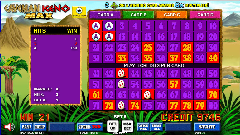 गुफाओं का आदमी कार्ड ए